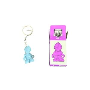 Kidrobot Supermini Keychain Series 3 2007 "Blue Glow" Bag Charm Figure + Box